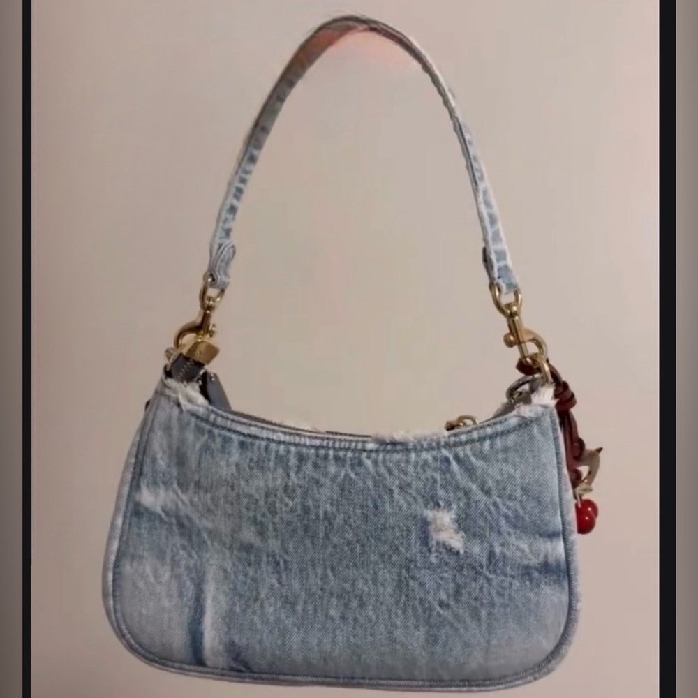 Coach Loved Distressed Denim Teri Shoulder Bag - Picture 3 of 6